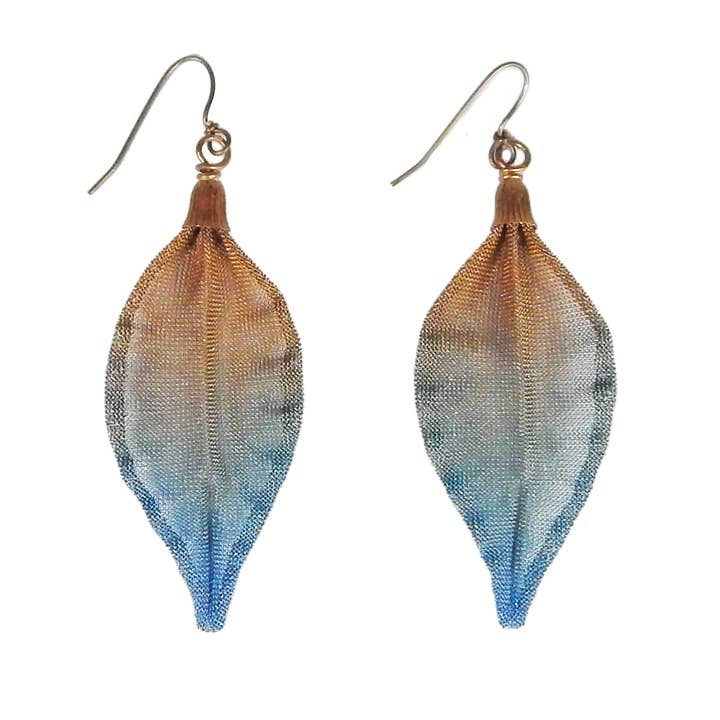 Orchid Petal Earrings for wholesale by Sarah Cavender Metalworks