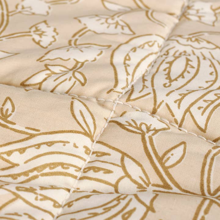 Primitives by Kathy - Wholesale Throw Blanket - Tan Floral Throw2