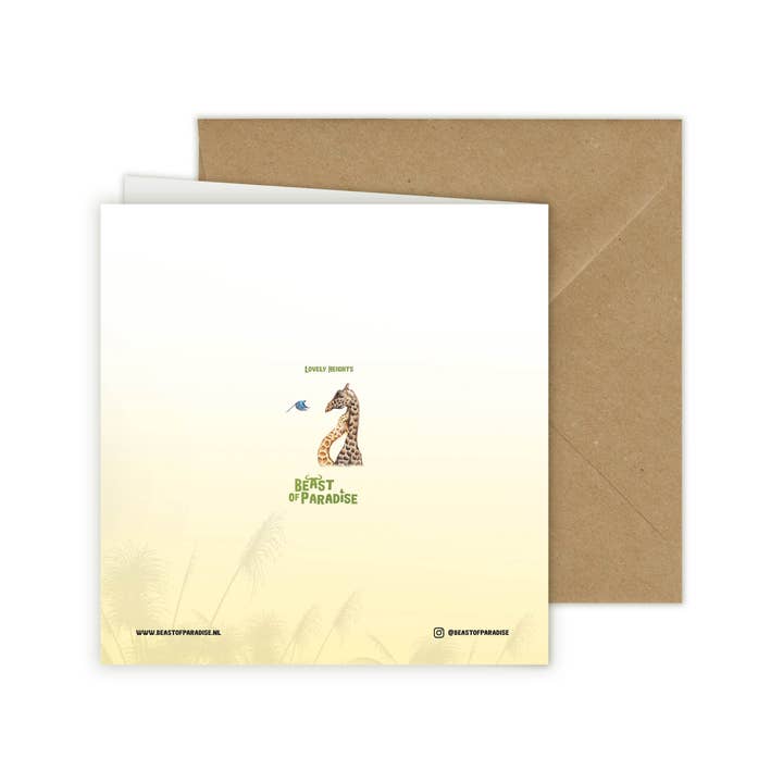 Beast Of Paradise - Wholesale Love Card - Giraffes In Love Greeting Card, Animal Birthday Cards