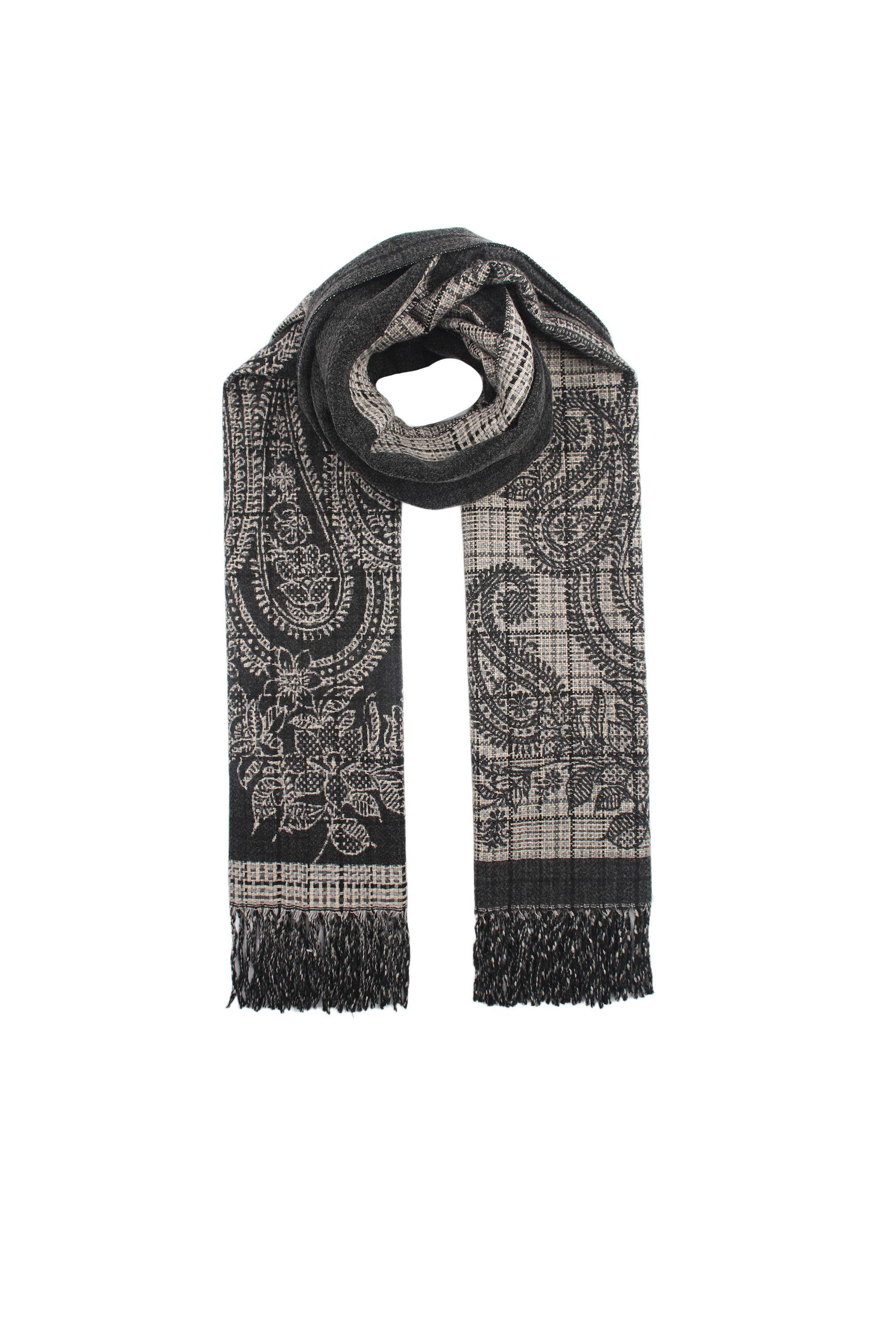 PHANIE MODE - Vendita all'ingrosso Sciarpa - Donna - E-09356 Sciarpa stampata bandana – Motivi cachemire0