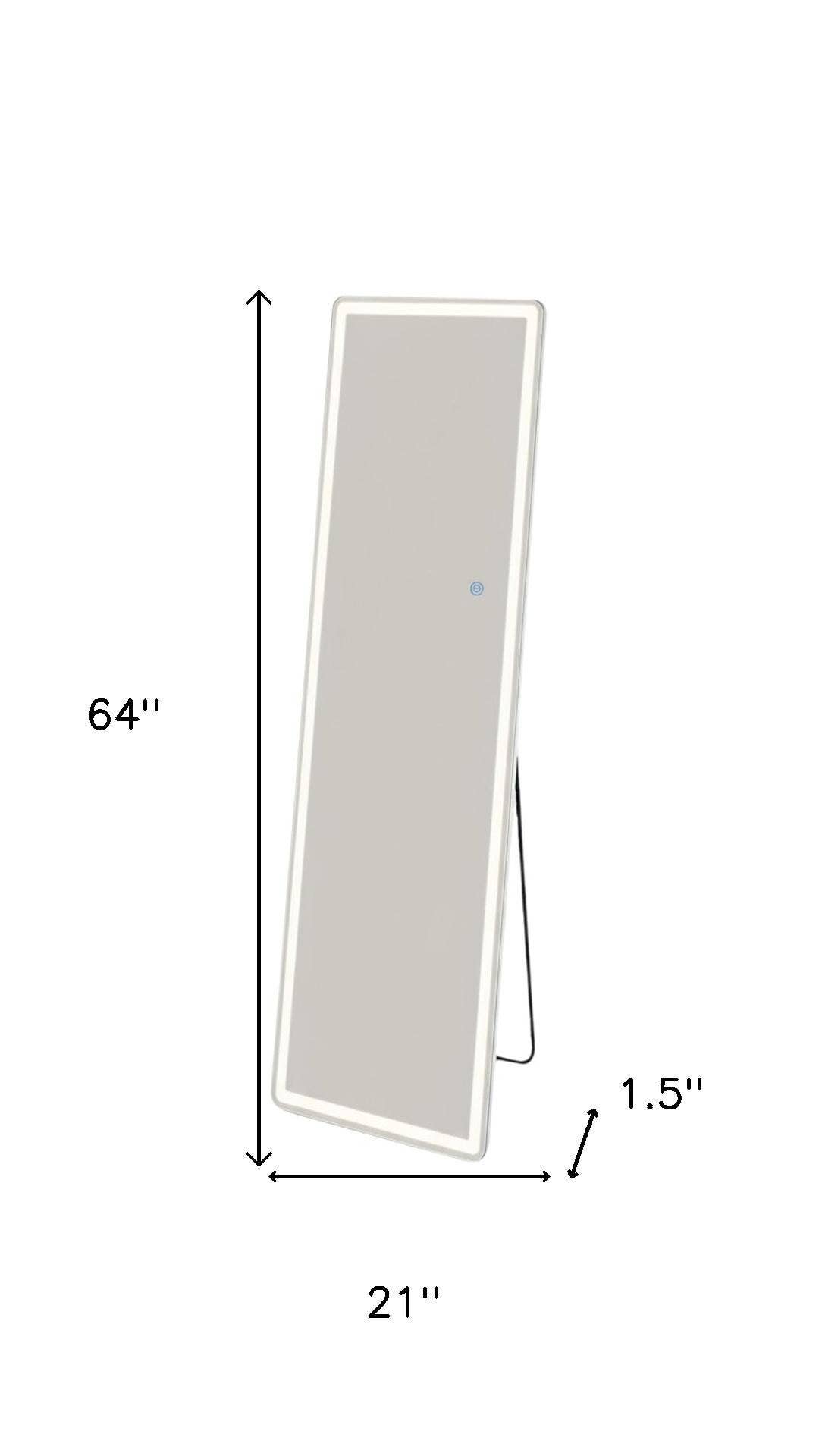 HomeRoots - Wholesale Vanity Mirror - 64" Clear Lighted Freestanding and Wall Mount Frameless Full Length Mirror2