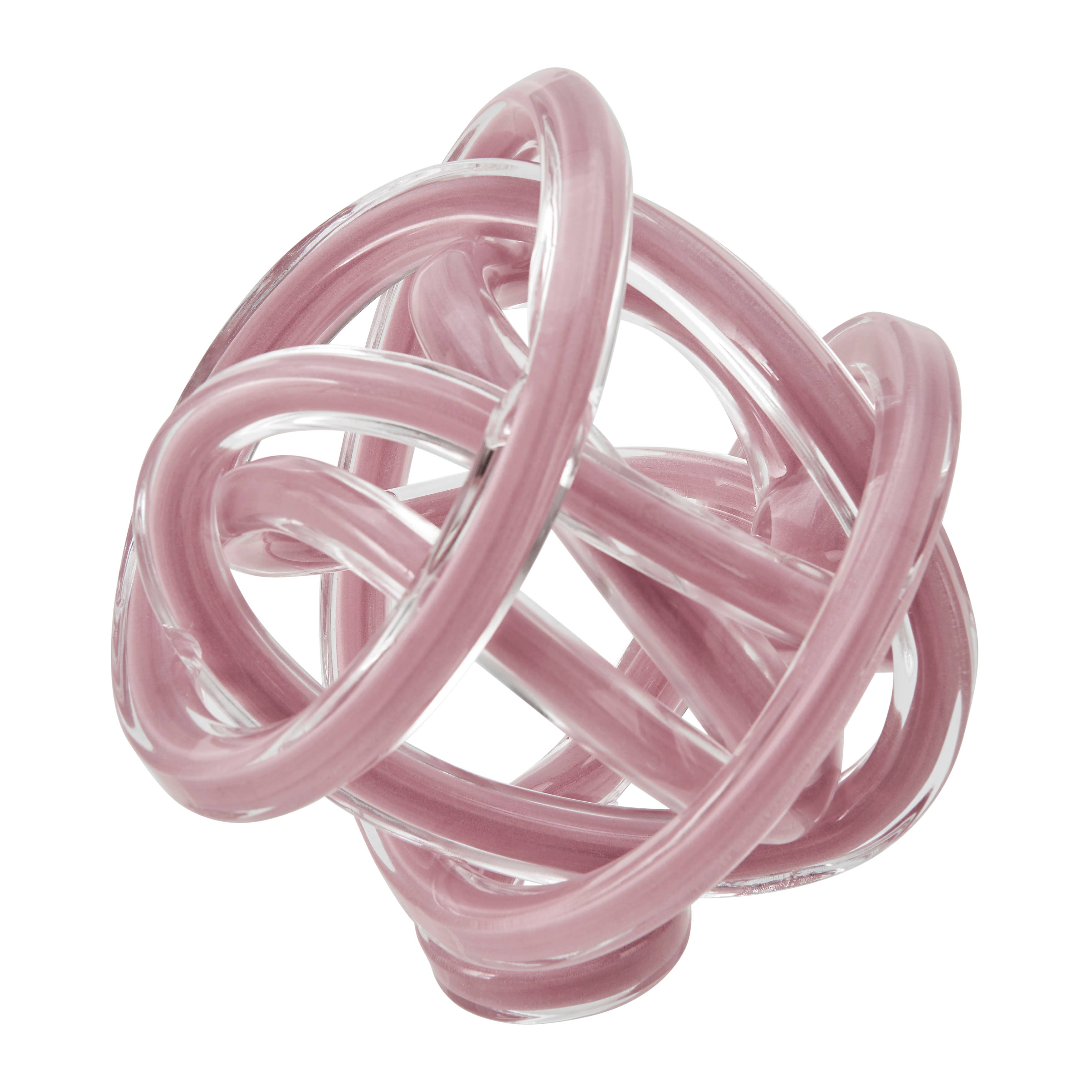 Danya B – Engroshandel Skulptur – Nox moderne glas skulptur med abstrakt knude til bord3