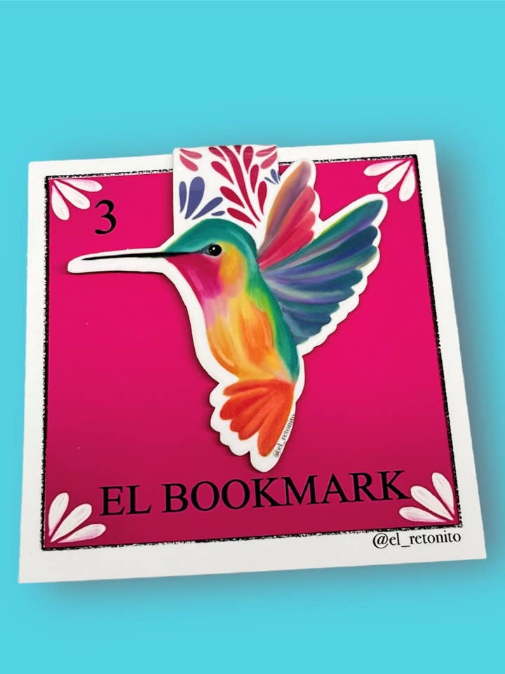 Colibri Bookmark for wholesale by El Retoñito