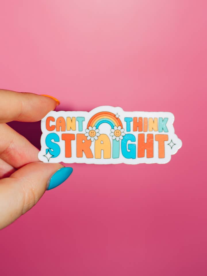 Can't Think Straight Sticker, LGBTQ+ Pride, Equality for wholesale by ShopSourSweetener