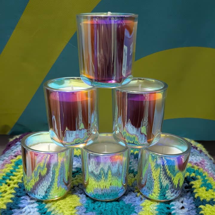 Mini Candele da 4 oz in Cera di Soia 100% Riciclata con Profumo Misterioso per la vendita all'ingrosso da parte di SpillProofLiquid