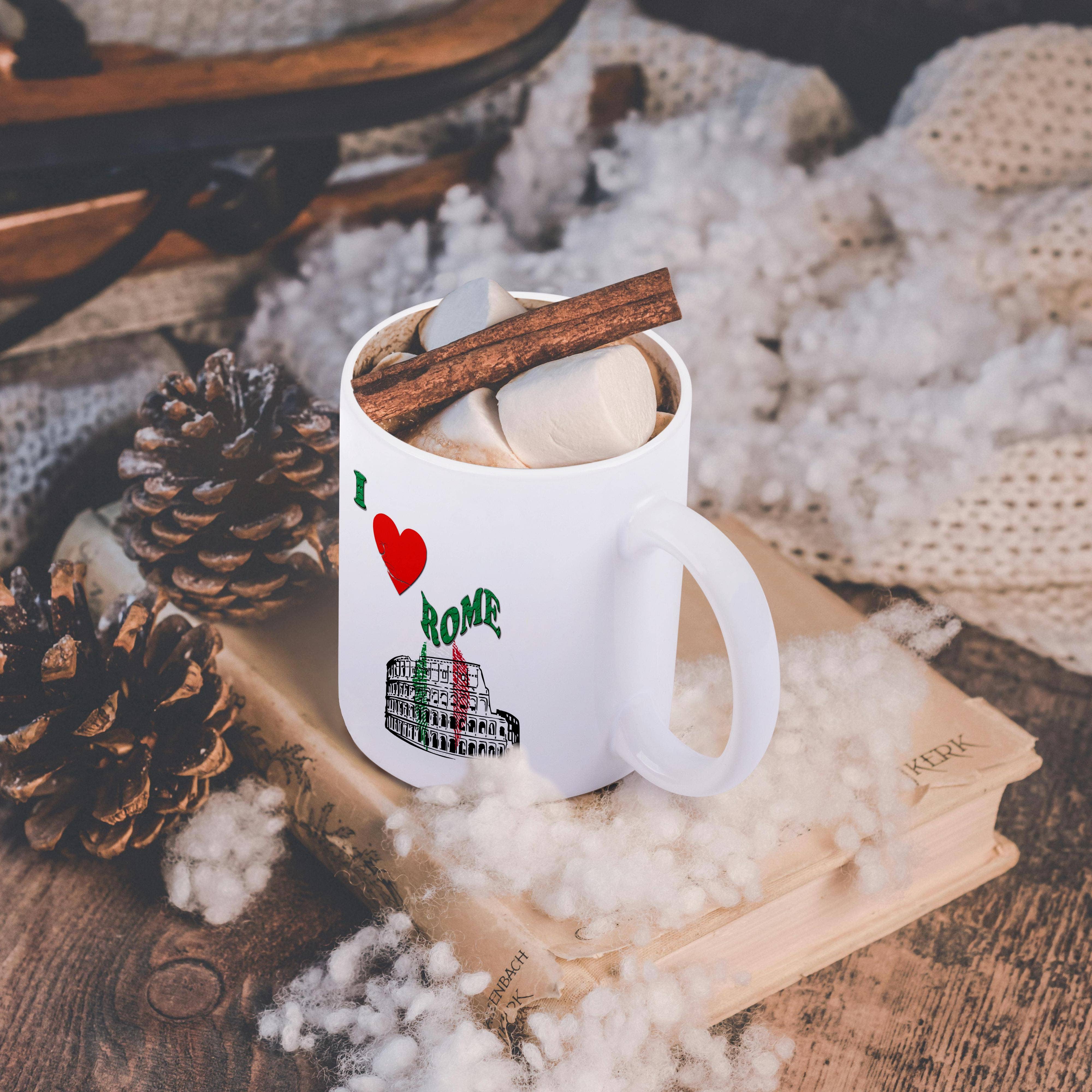 3dRose - Wholesale Coffee Mug - 3dRose, I love Rome. Colosseum in Rome. Italian flag. Popular saying, Mug11