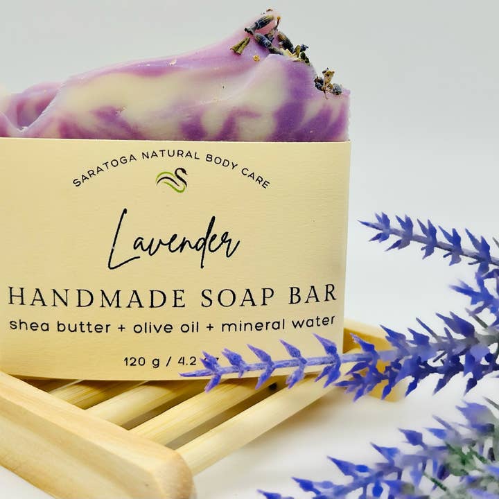 SARATOGA NATURAL BODY CARE LLC - Wholesale Bar Soap - Lavender Handmade Soap Bar VEGAN COLD PROCESS