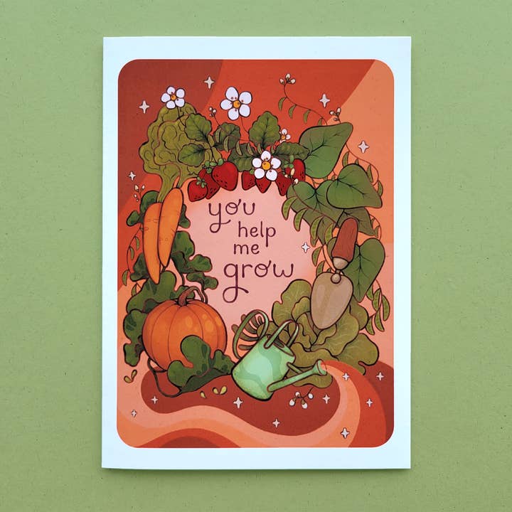 You Help Me Grow - Cartão de saudação, 5x7 in. por atacado de Kuguenko Illustration