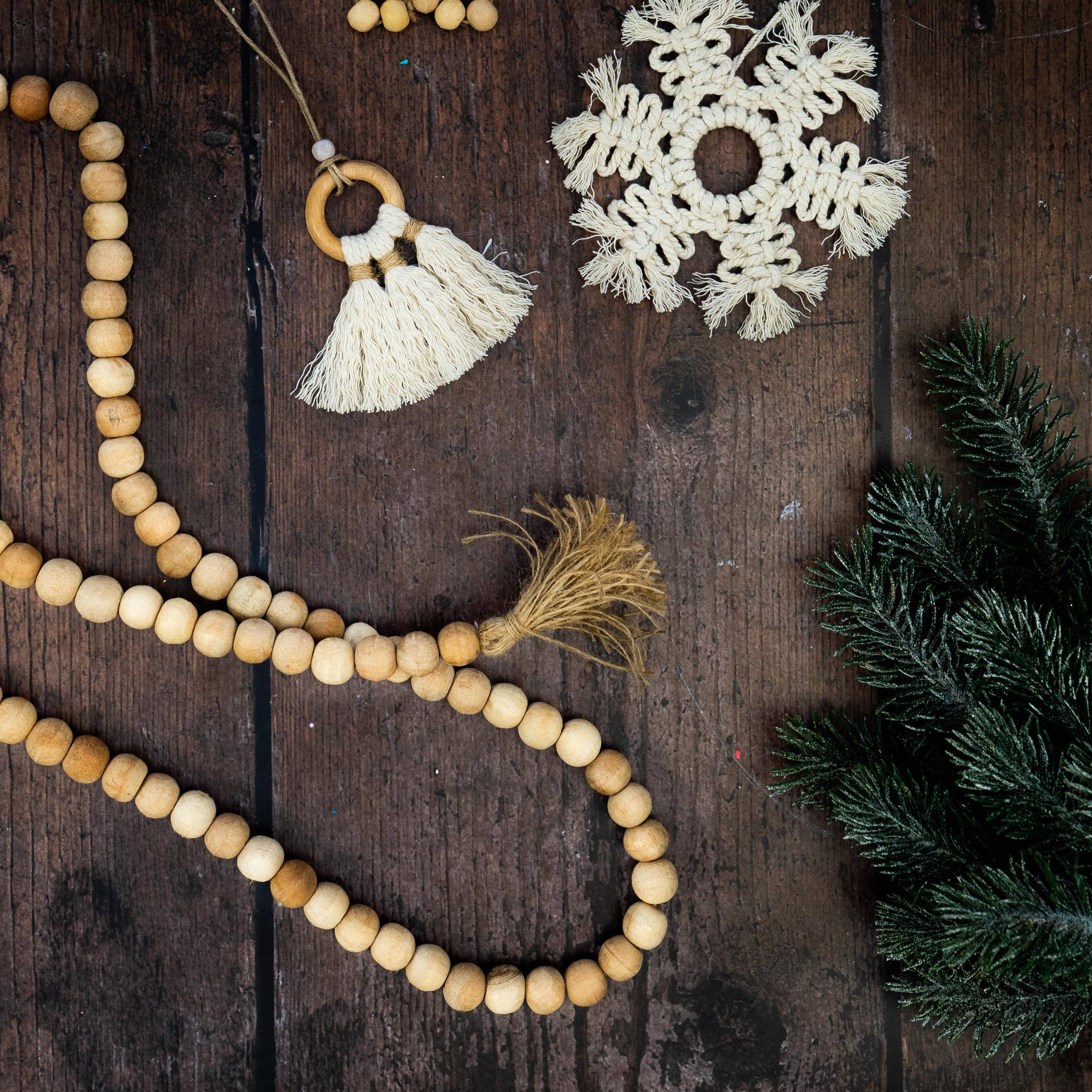 Bollywood Christmas – wholesale Ornament – Petter Scandi Macrame Fabric Hanging Christmas Decoration1