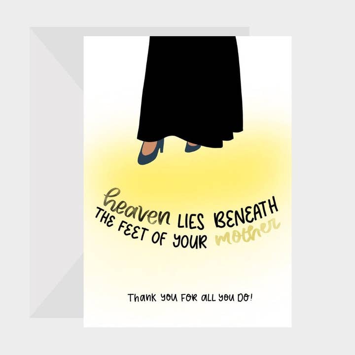 Cartão de Saudação de Dia da Mãe com Oração por atacado de Marhaba Prints