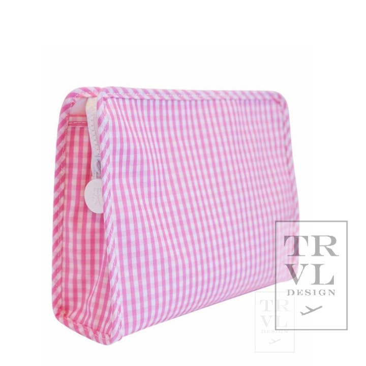 TRVL Design - Wholesale Pouch - Women's - Roadie Medium - Gingham Pink