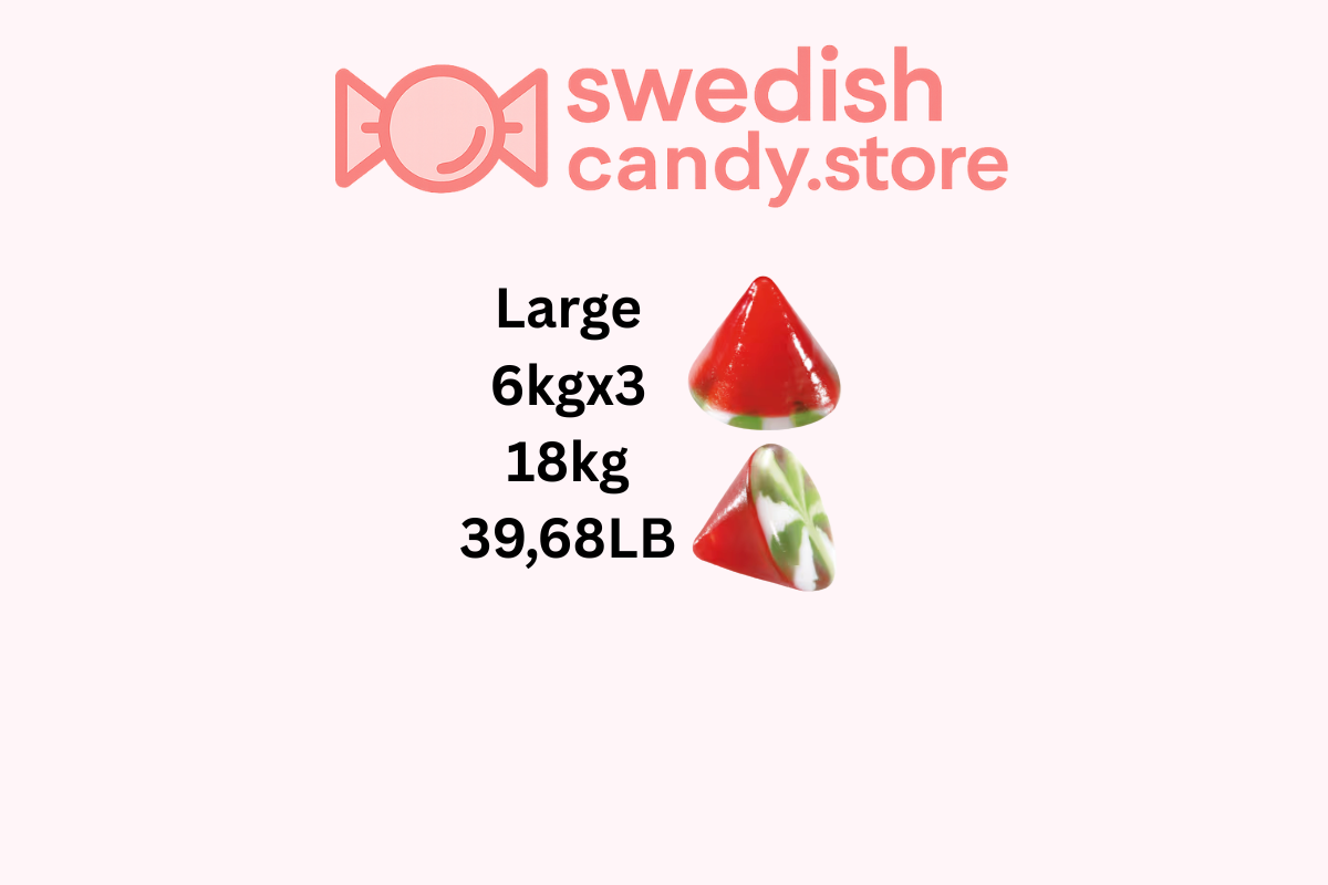 Swedish Candy.Store - Swedish Candy - Wholesale Gummy - Vidal Twisted Cones Filled 3kg/6.61lb - Swedish Candy2
