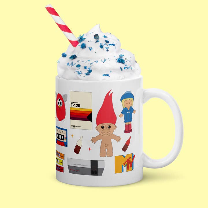 Poppermost Prints - Wholesale Coffee Mug - 90s Favourites Mug2