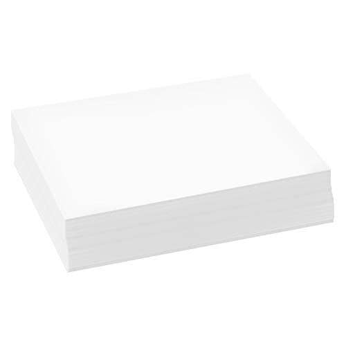 Fine Cardstock - Vente Assortiments de papeterie/cartes - Papier blanc brillant au format demi-lettre - 500 feuilles de 24 livres à coller et 60 livres de texte (90 g/m²) - Compatible avec le jet d'encre et le laser