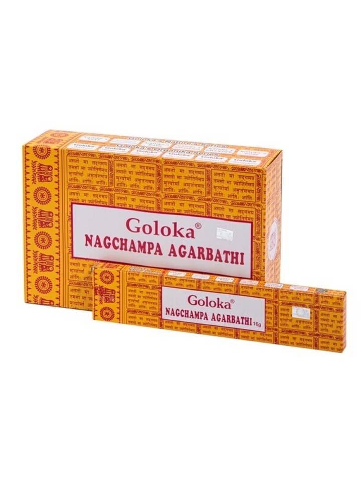 Goloka Räucherstäbchen 16g Nag Champa für den Großhandel von AUM Fragrances