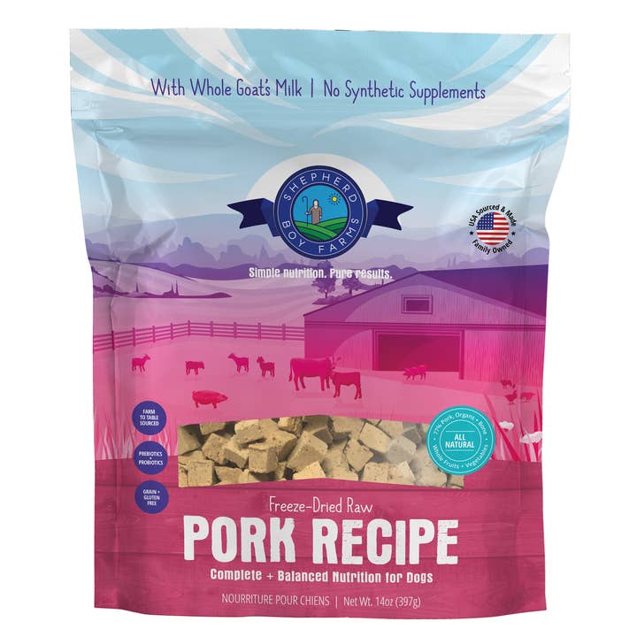 Shepherd Boy Farms - Wholesale Pet Food - Dog - Freeze Dried Pork Recipe for Dogs0