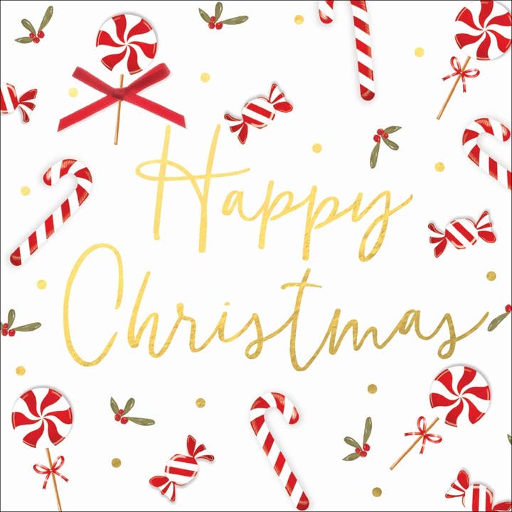 Happy Christmas, Handmade Christmas Card for wholesale by The Handcrafted Card Company