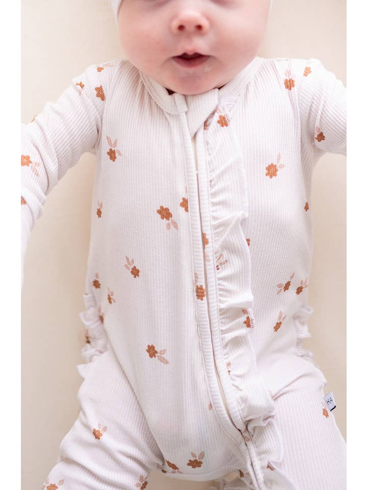 Harp Angel Boutique - Wholesale Jumpsuit - Baby - Ruffle Zipper One Piece - Fleur