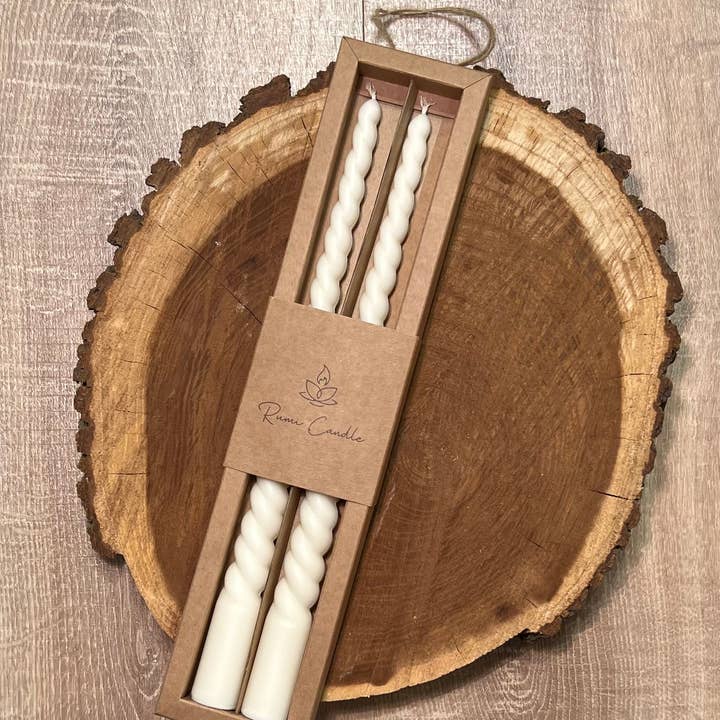 Rumi Candle - Wholesale Tapered Candle/Candlestick - Scented Taper Candles-Twisted-Customizable