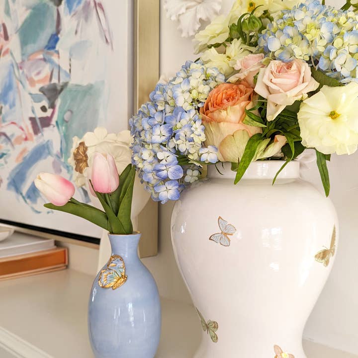 Lo Home | Ruby Clay - Wholesale Decorative Jar - Gilded Butterflies Ginger Jars9