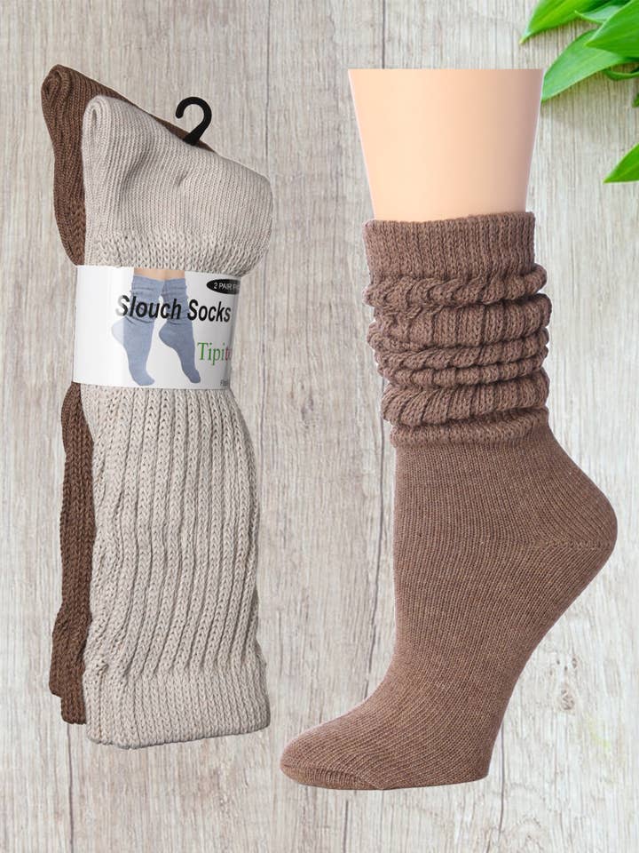 Damen 2er-Pack Tipi Toe Gemütliche Winter Slouch Stiefelsocken für den Großhandel von Isadora, Tipi toe, & James Fiallo