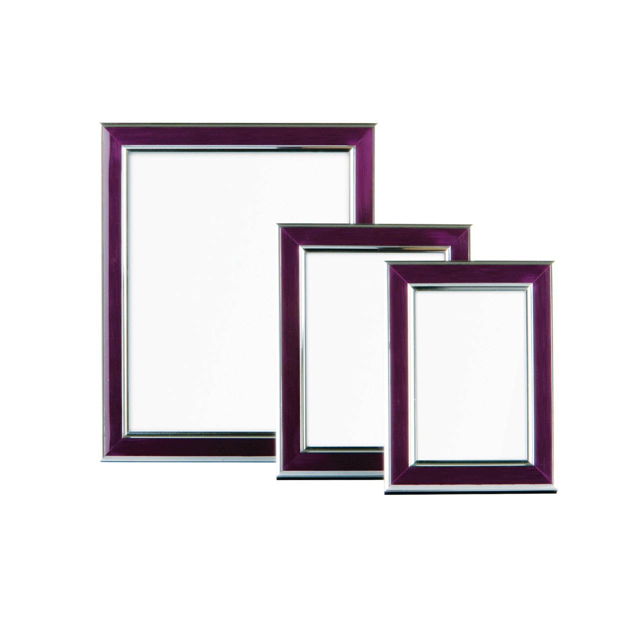 Interiors by Premier – wholesale Picture frame – Purple and Silver Photo Frames - Set of 30