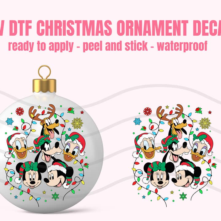 UV DTF Christmas Ornaments #022 for wholesale by One Stop Cups