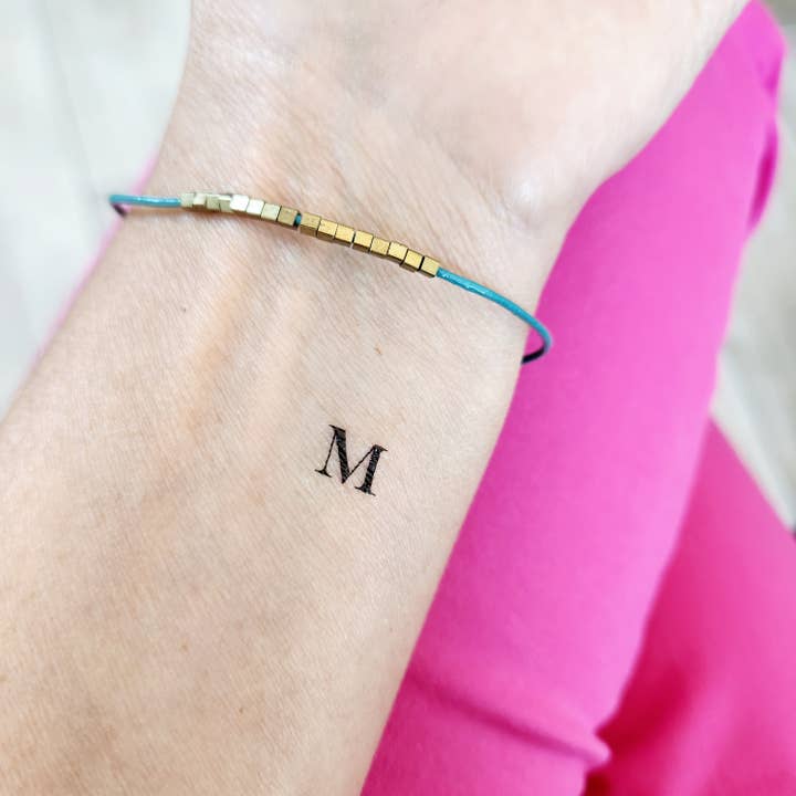 encredelicate - Vente Tatouages temporaires - lettre m tatouage temporaire (set de 12) 2