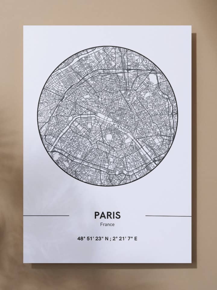 Vis Paris-kort for engroshandel hos La classe de JJonet