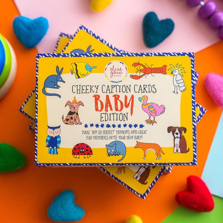 Biglietti con didascalie Cheeky - Baby Edition | Baby Milestone Cards per la vendita all'ingrosso da parte di Elise Gow Designs
