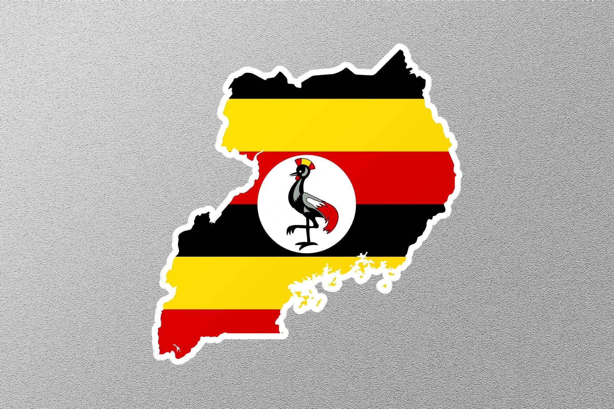 GraffMerch.com - Wholesale Sticker - Uganda Country Flag Sticker1