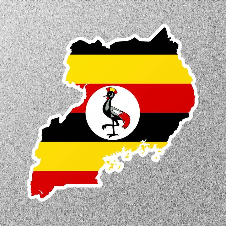 GraffMerch.com - Wholesale Sticker - Uganda Country Flag Sticker1