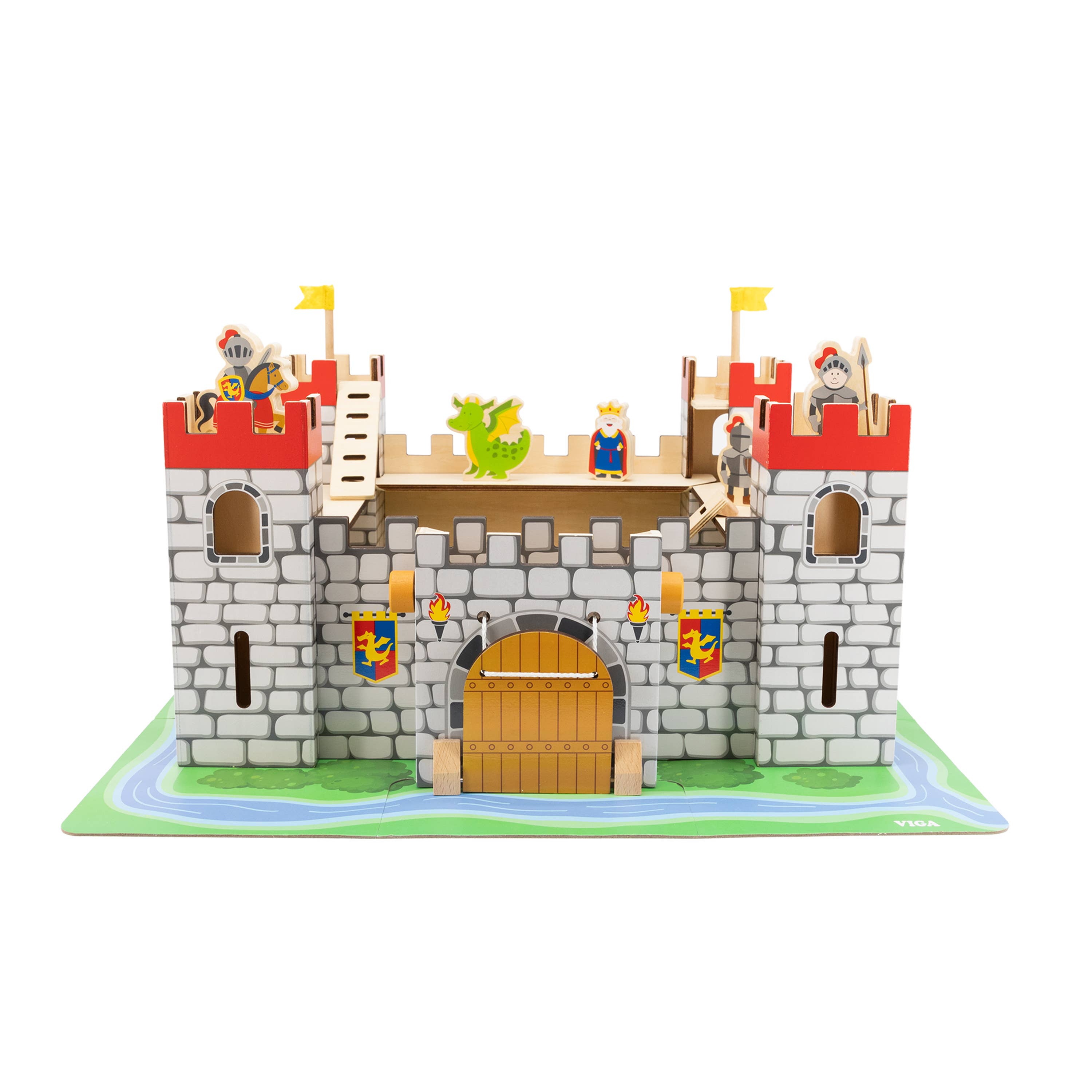 Trade Toys Limited - Venta al por mayor Juguete de madera - Niños - Set de juego Viga Wooden Castle4