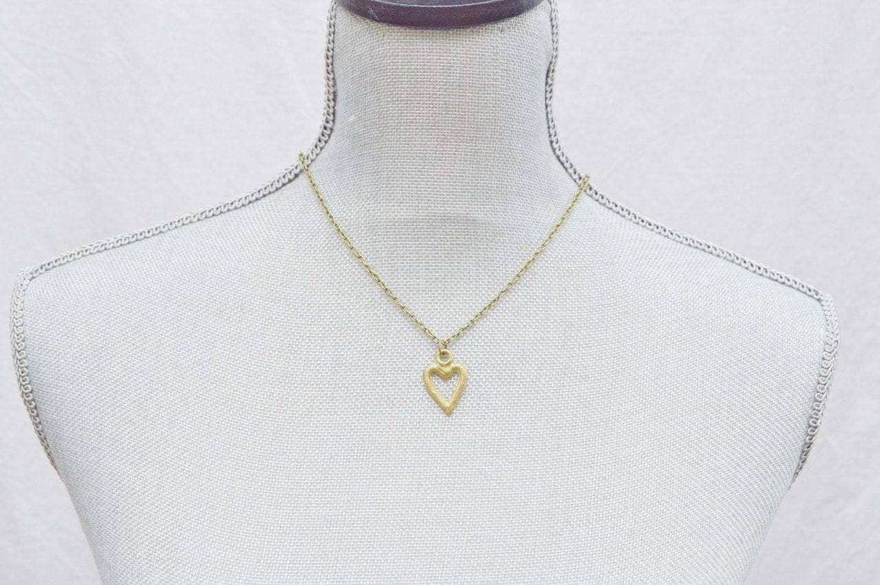 Alora Boutique Inc. - Wholesale Pendant/Charm Necklace - Akoma | Heart Pendant Necklace | Recycled Brass7