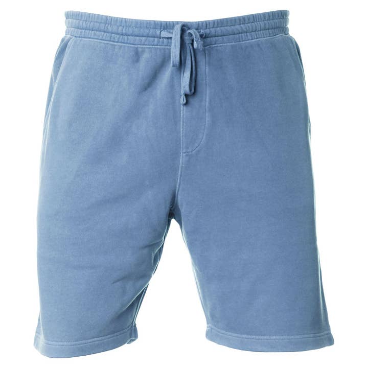 Short en denim teinté aux pigments EWC 050D pour la vente par Ethan Williams