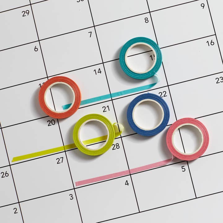 The Essential Calendar - Wholesale Washi Tape - Colored Washi Tape