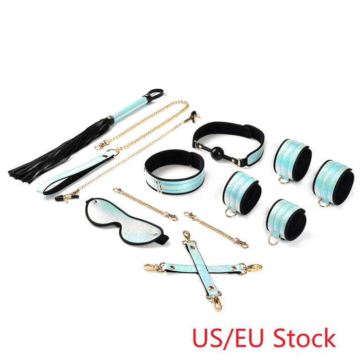 Ensemble de 8 pièces Vivid Sky - Ensemble de bondage pour débutants bleu brillant pour la vente par Liebe Seele