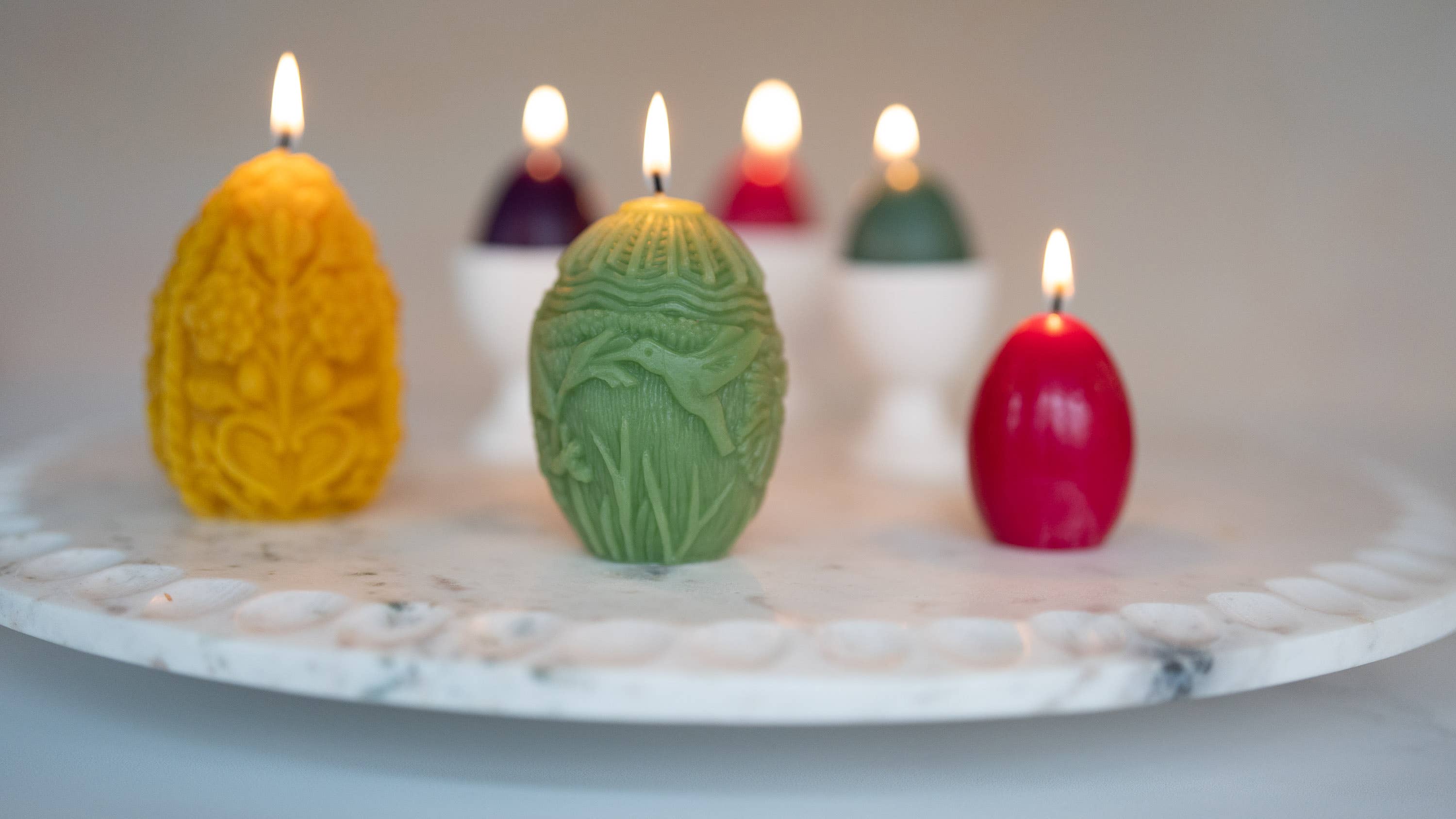 Sunbeam Candles, Inc - Wholesale Grappige kaars - Eierdozen 6-kt naturel & assorti7