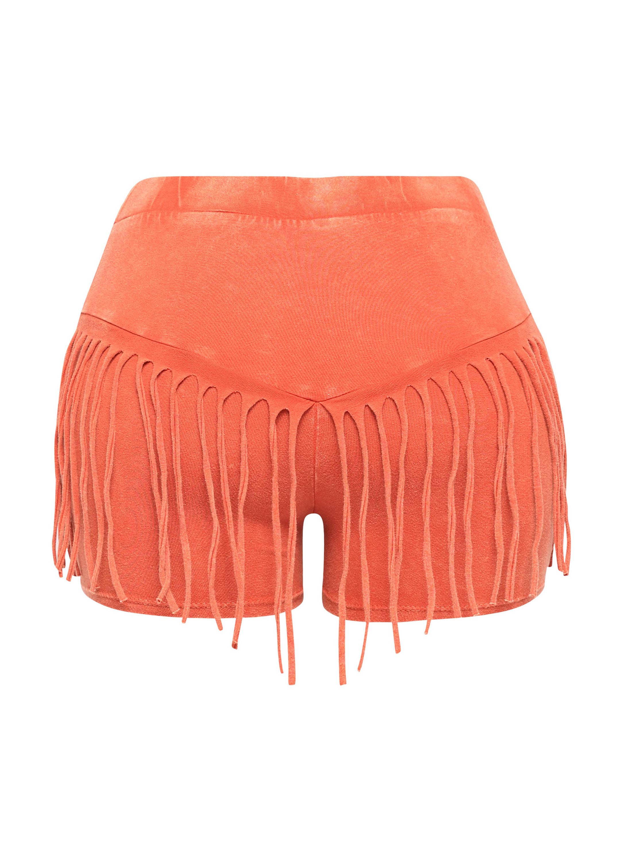 K Too - Wholesale Shorts - Women's - Mineral washed shorts with fringe detail6
