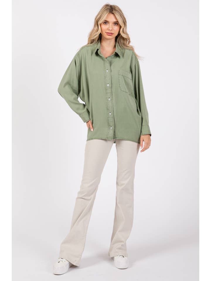ZiA Apparel – wholesale Buttoned-down shirt – Women's – V-NECK LAPEL COLLAR SHIRT 4