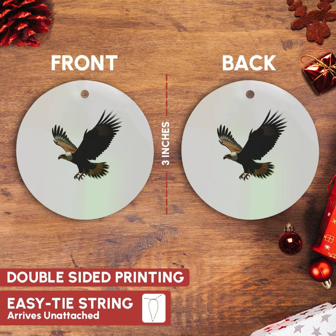 3dRose - Wholesale Ornament - 3dRose, A Gathering Of SIx Crows Artistic Silhouette, Ornament2