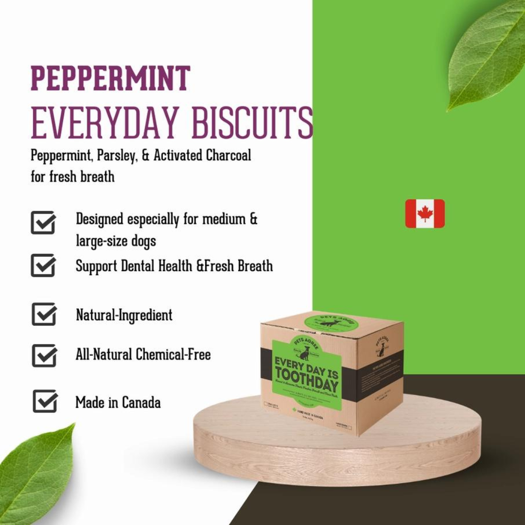 The Granville Island Pet Treatery (USA) - Wholesale Pet Treats - Dog - Mint & Parsley Regular Dog Biscuit Treats: Fresh Breath  2lb5