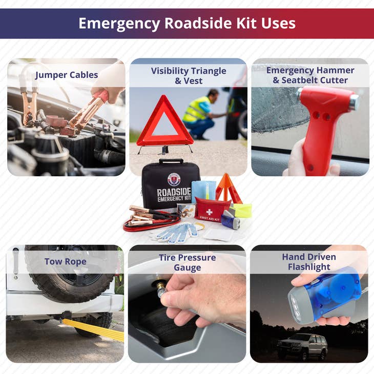 assistance routière, kit de sécurité / kit de casseroles pour voiture,  trousse de | bol
