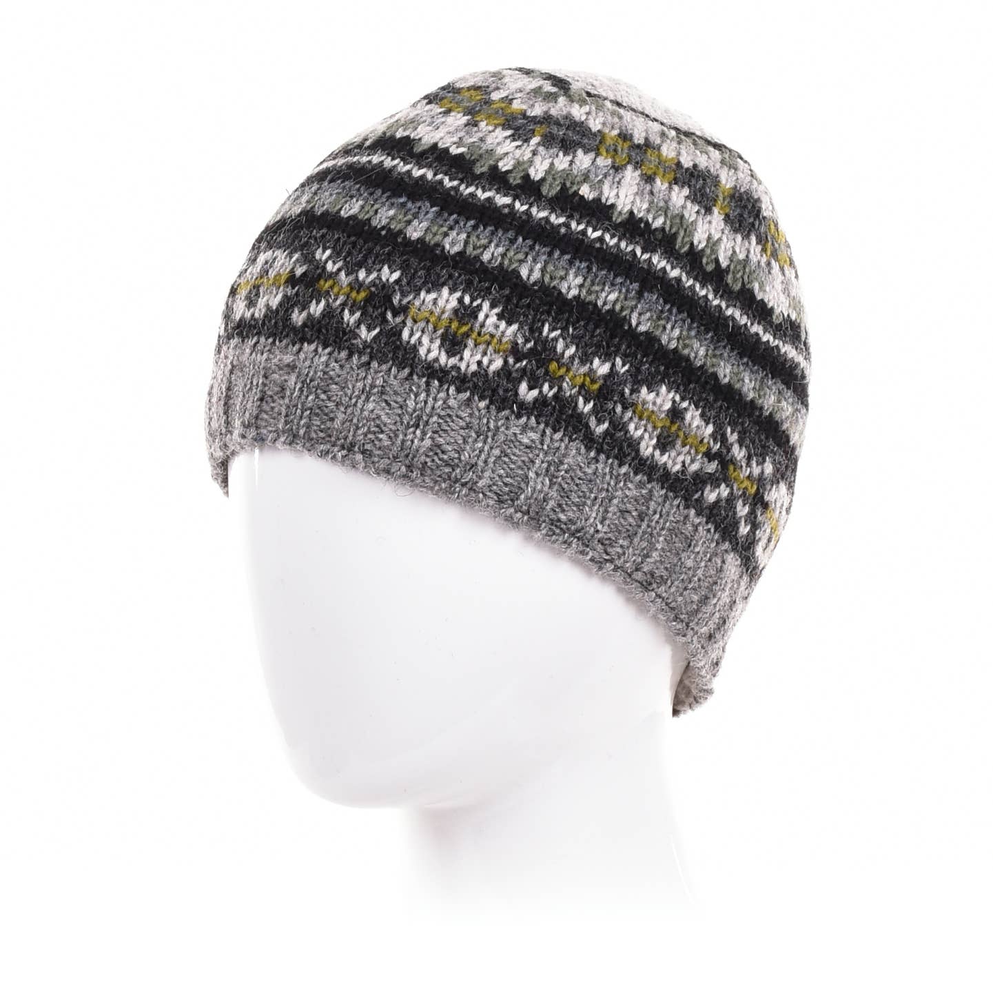 Lost Horizons Knitwear – Ships from USA - Wholesale Beanie - Men's - Axel Fair Isle Knit Beanie – Fleece Lined Wool Hat0