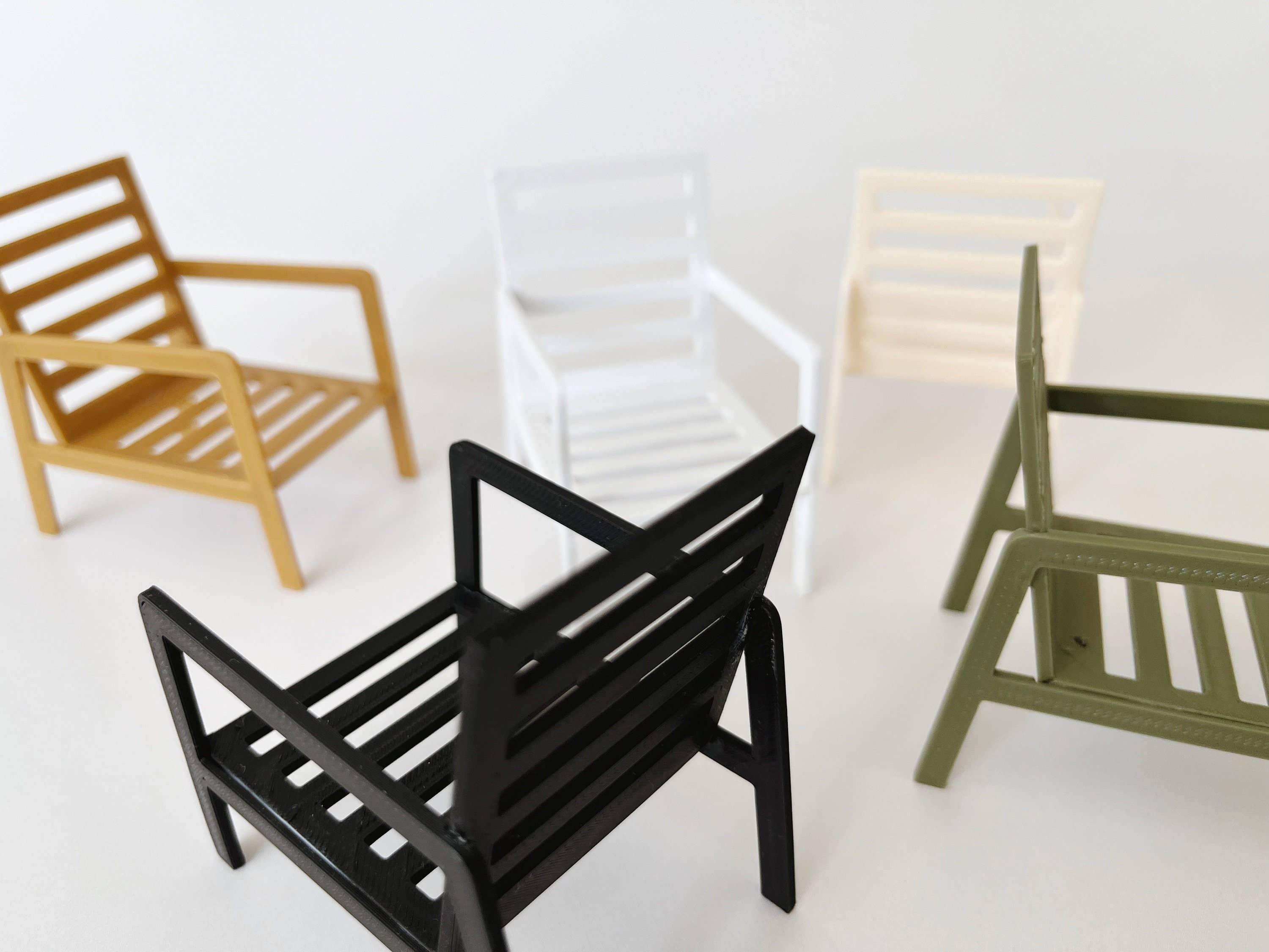 Miniette - Wholesale Doll Accessory Kit - Kids - Modern Dollhouse Armchair8