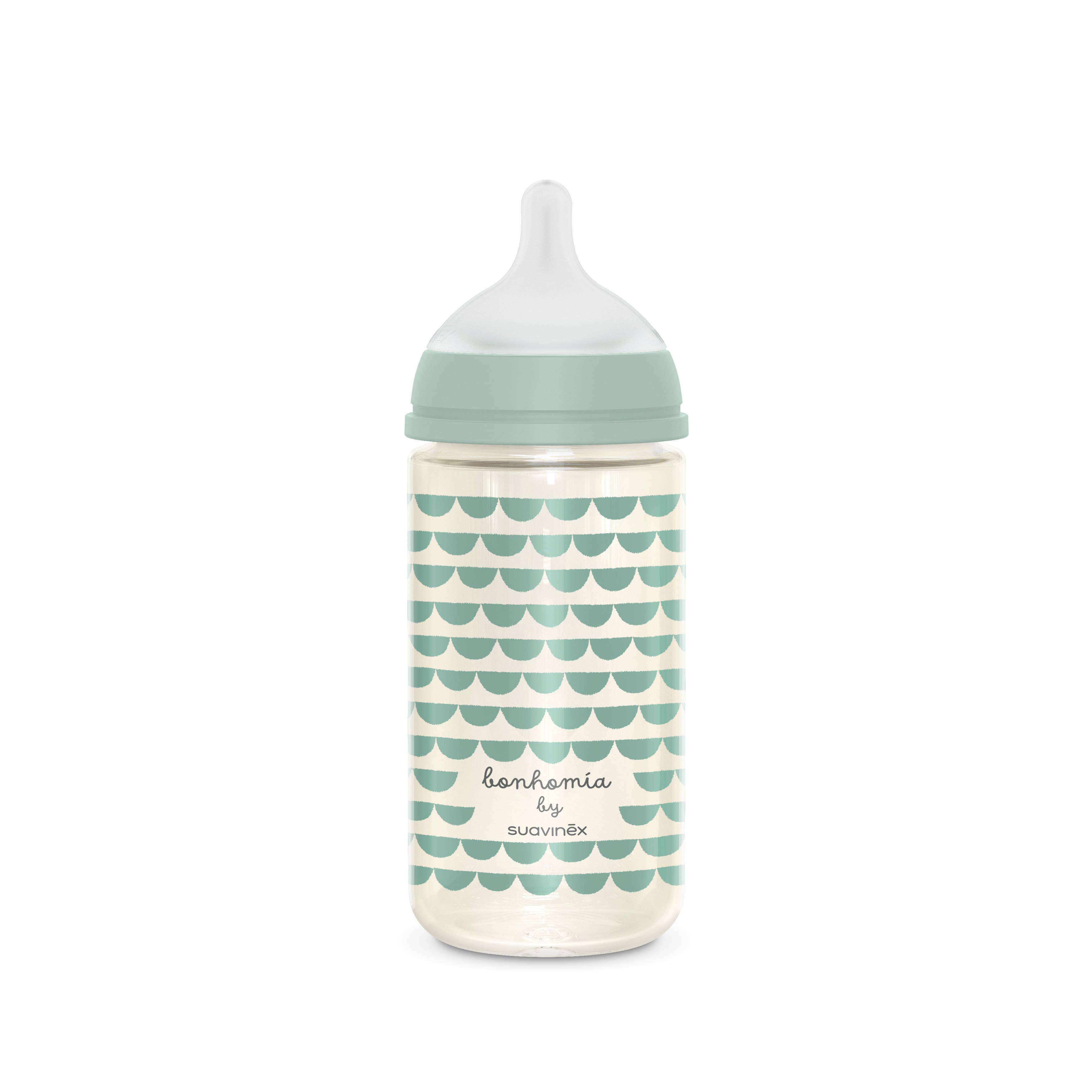 BEABA & Childhome - Wholesale Baby Bottle - Suavinex Bonhomia SX PRO™ 8oz Glass Bottle, Medium Flow-Mint1