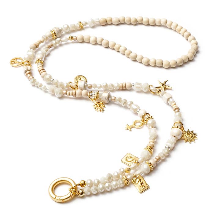 Aloha 88 Goldshiny, Lange Edelstein Wechselkette für den Großhandel von SchauTime