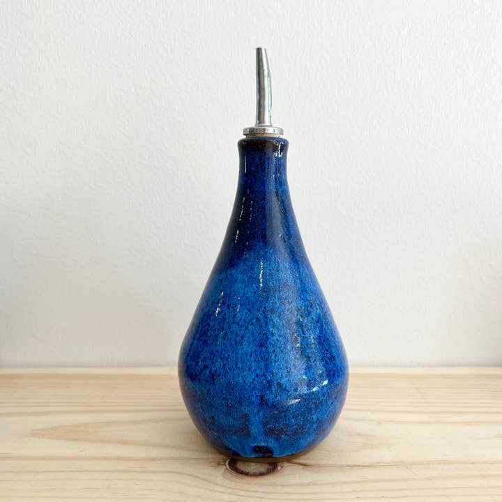 Olive Oil Cruet-Laurel for wholesale by Keyes Pottery