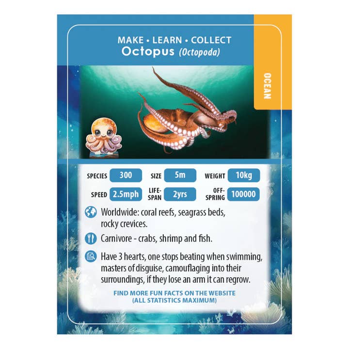 Outset Games and Cobble Hill Puzzles - Wholesale DIY Craft Kit - Kids - Full Display - CA Buddies: Ocean (assorted 30 in PDQ)24