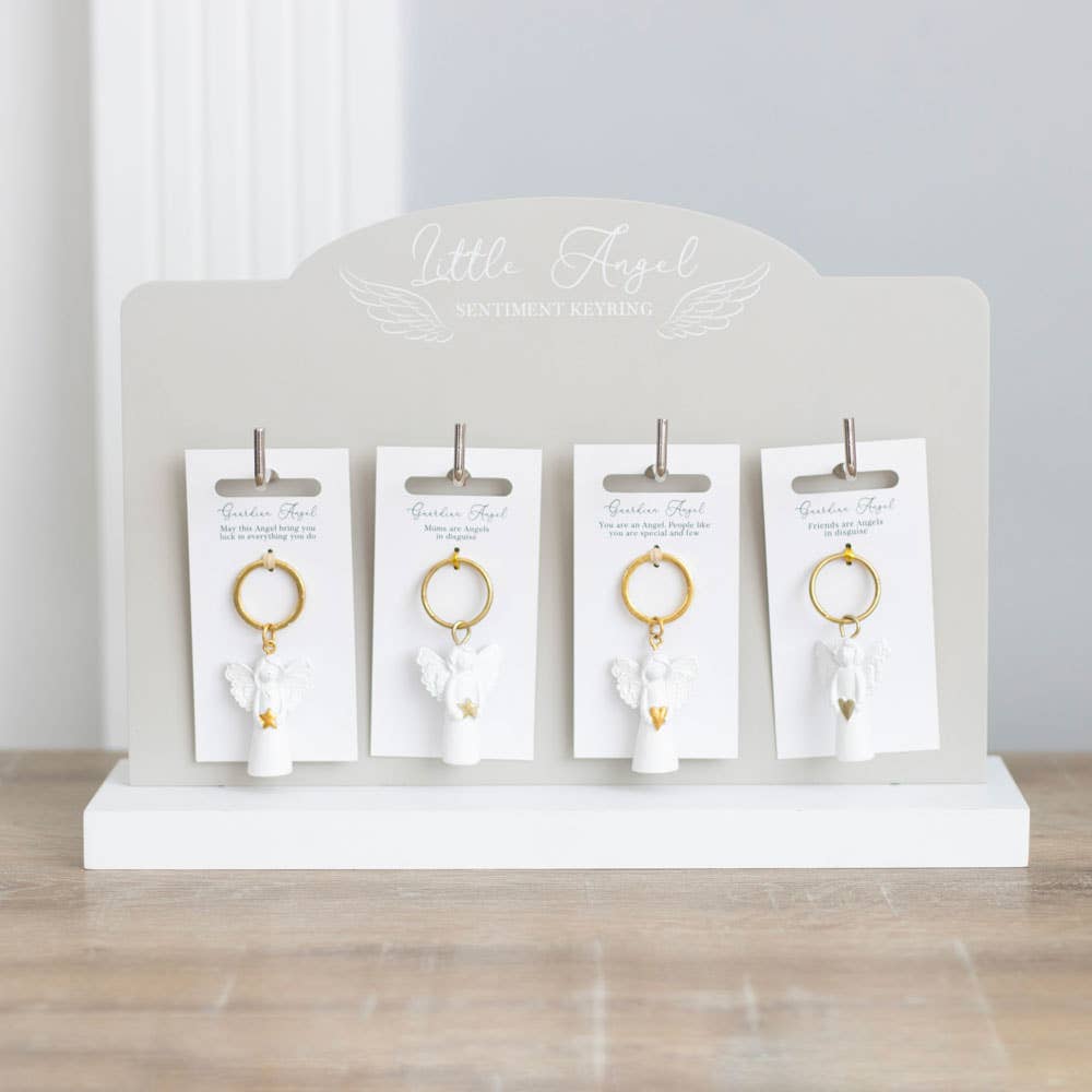 Something Different Wholesale - Wholesale Retailer Display - Home & Living - Set of 24 Guardian Angel Key Rings on Display0
